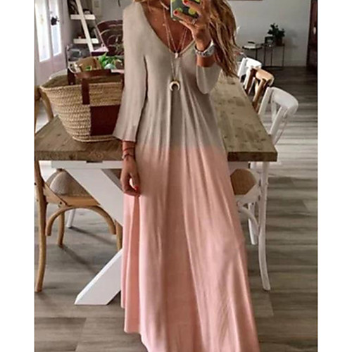 Women's Sheath Dress Blue Blushing Pink Green Gray Long Sleeve Color Block V Neck S M L XL XXL 3XL
Women's Sheath Dress Blue Blushing Pink Green Gray Long Sleeve Color Block V Neck S M L XL XXL 3XL