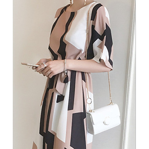 Women's Sheath Dress Maxi long Dress White Half Sleeve Geometric Round Neck Elegant S M L XL XXL 3XL
Women's Sheath Dress Maxi long Dress White Half Sleeve Geometric Round Neck Elegant S M L XL XXL 3XL