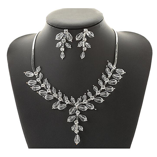Women's Crystal Bridal Jewelry Sets Transparent Flower Elegant Vintage Earrings Jewelry White For Wedding Party 1 set
Women's Crystal Bridal Jewelry Sets Transparent Flower Elegant Vintage Earrings Jewelry White For Wedding Party 1 set