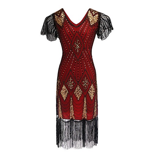 The Great Gatsby Charleston Dance Costumes Dress Tassel Paillette Women's Performance Short Sleeve Terylene
The Great Gatsby Charleston Dance Costumes Dress Tassel Paillette Women's Performance Short Sleeve Terylene