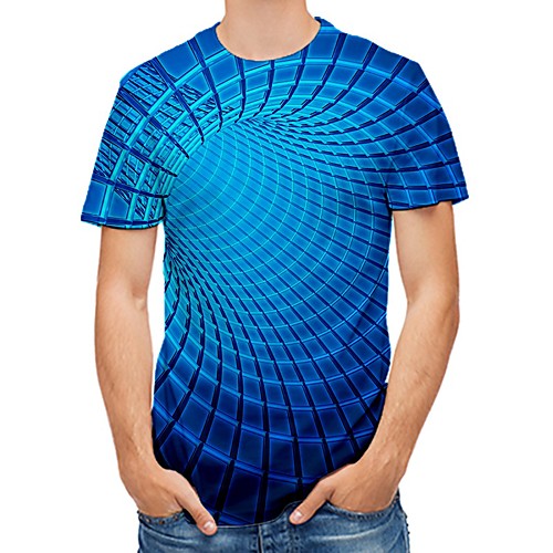Men's T shirt Color Block Geometric 3D Print Short Sleeve Daily Tops Streetwear Punk & Gothic Blue
Men's T shirt Color Block Geometric 3D Print Short Sleeve Daily Tops Streetwear Punk & Gothic Blue