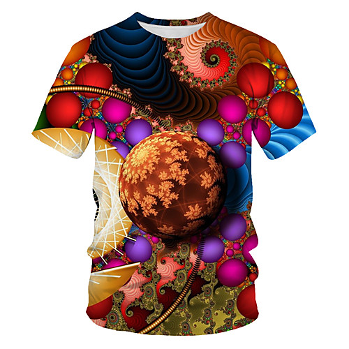 Men's Geometric Galaxy Slim T-shirt Basic Holiday Round Neck Rainbow / Short Sleeve
Men's Geometric Galaxy Slim T-shirt Basic Holiday Round Neck Rainbow / Short Sleeve