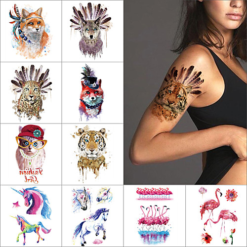 1 pcs Temporary Tattoos Water Resistant / Waterproof / Safety / Best Quality Face / Body / Hand Water-Transfer Sticker Body Painting Colors
1 pcs Temporary Tattoos Water Resistant / Waterproof / Safety / Best Quality Face / Body / Hand Water-Transfer Sticker Body Painting Colors