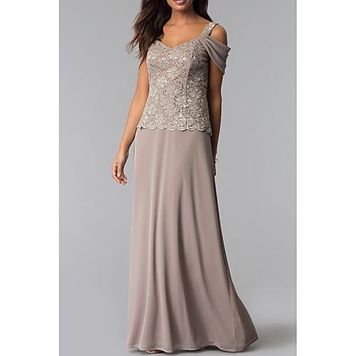 Sheath / Column Mother of the Bride Dress Sexy V Neck Floor Length Chiffon Lace Sleeveless with Criss Cross 2020
Sheath / Column Mother of the Bride Dress Sexy V Neck Floor Length Chiffon Lace Sleeveless with Criss Cross 2020