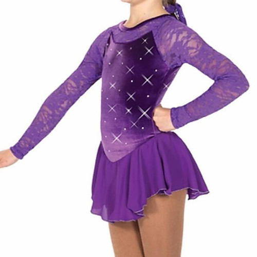Figure Skating Dress Women's Girls' Ice Skating Dress Purple Patchwork Spandex High Elasticity Training Competition Skating Wear Crystal / Rhinestone Long Sleeve Ice Skating Figure Skating
Figure Skating Dress Women's Girls' Ice Skating Dress Purple Patchwork Spandex High Elasticity Training Competition Skating Wear Crystal / Rhinestone Long Sleeve Ice Skating Figure Skating
