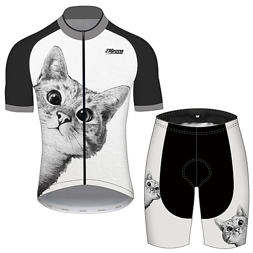 21Grams Women's Men's Short Sleeve Cycling Jersey with Shorts Spandex BlackWhite Cat Animal Bike UV Resistant Breathable Quick Dry Sports Cat Mountain Bike MTB Road Bike Cycling Clothing Apparel
21Grams Women's Men's Short Sleeve Cycling Jersey with Shorts Spandex BlackWhite Cat Animal Bike UV Resistant Breathable Quick Dry Sports Cat Mountain Bike MTB Road Bike Cycling Clothing Apparel