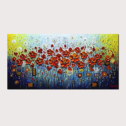 Oil Painting Hand Painted Horizontal Abstract Floral / Botanical Modern Stretched Canvas
Oil Painting Hand Painted Horizontal Abstract Floral / Botanical Modern Stretched Canvas