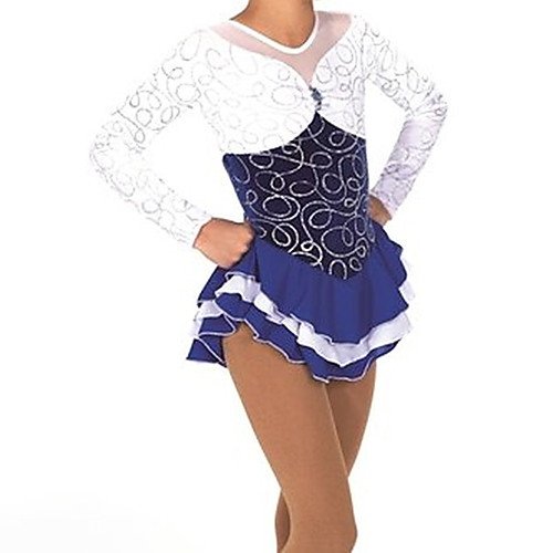 Figure Skating Dress Women's Girls' Ice Skating Dress Blue Patchwork Spandex High Elasticity Training Competition Skating Wear Crystal / Rhinestone Long Sleeve Ice Skating Figure Skating / Kids
Figure Skating Dress Women's Girls' Ice Skating Dress Blue Patchwork Spandex High Elasticity Training Competition Skating Wear Crystal / Rhinestone Long Sleeve Ice Skating Figure Skating / Kids