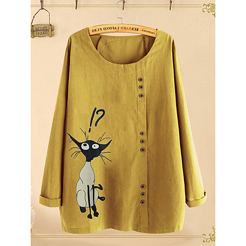 Women's Plus Size Geometric Loose Blouse - Cotton Daily Yellow / Green / Beige
Women's Plus Size Geometric Loose Blouse - Cotton Daily Yellow / Green / Beige