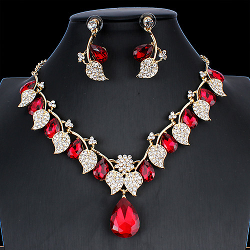 Women's Hoop Earrings Necklace Bridal Jewelry Sets Classic Leaf Stylish Basic Cute Earrings Jewelry bright red / White / Dark Blue For Wedding Party Engagement Two-piece Suit
Women's Hoop Earrings Necklace Bridal Jewelry Sets Classic Leaf Stylish Basic Cute Earrings Jewelry bright red / White / Dark Blue For Wedding Party Engagement Two-piece Suit