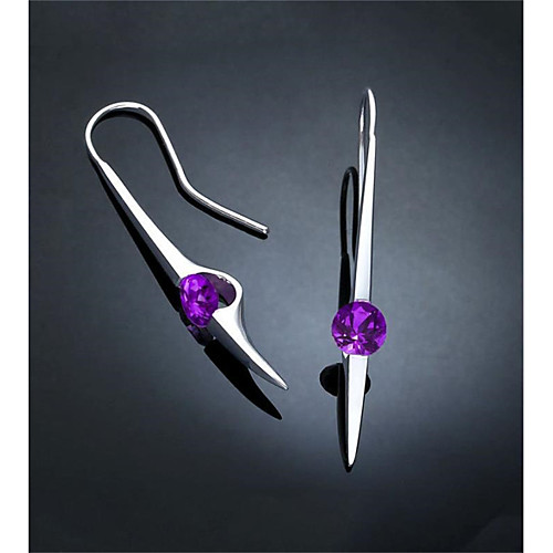 Women's Cubic Zirconia Hoop Earrings Classic Petal Stylish Earrings Jewelry Purple / Green For Gift Festival 1 Pair
Women's Cubic Zirconia Hoop Earrings Classic Petal Stylish Earrings Jewelry Purple / Green For Gift Festival 1 Pair