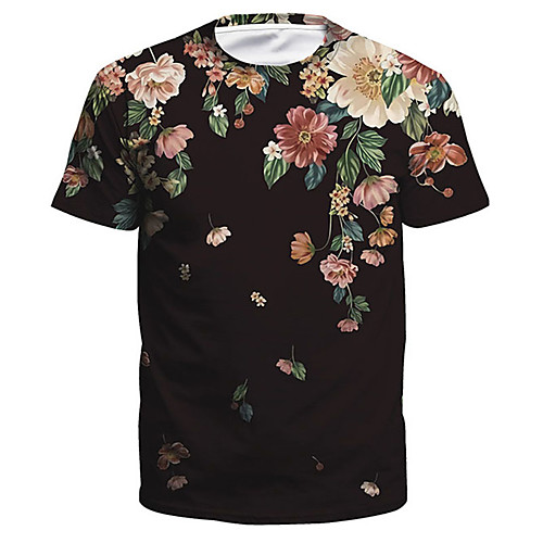 Men's Floral 3D Sun Flower Print T-shirt Basic Daily Weekend Round Neck Black
Men's Floral 3D Sun Flower Print T-shirt Basic Daily Weekend Round Neck Black