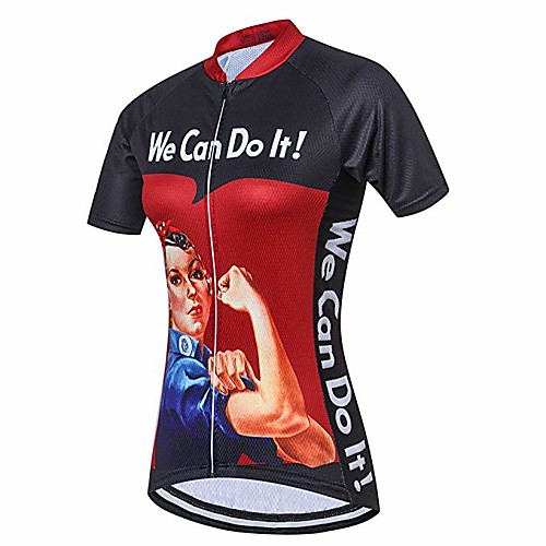 21Grams Women's Short Sleeve Cycling Jersey Spandex Black / Red Solid Color Rosie the Riveter Bike Jersey Top Mountain Bike MTB Road Bike Cycling UV Resistant Quick Dry Breathable Sports Clothing
21Grams Women's Short Sleeve Cycling Jersey Spandex Black / Red Solid Color Rosie the Riveter Bike Jersey Top Mountain Bike MTB Road Bike Cycling UV Resistant Quick Dry Breathable Sports Clothing