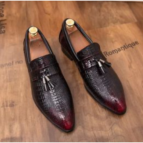Men's Formal Shoes Fall & Winter Sporty Daily Loafers & Slip-Ons Walking Shoes Microfiber Breathable Shock Absorbing Black Color Block / Tassel / Tassel
Men's Formal Shoes Fall & Winter Sporty Daily Loafers & Slip-Ons Walking Shoes Microfiber Breathable Shock Absorbing Black Color Block / Tassel / Tassel