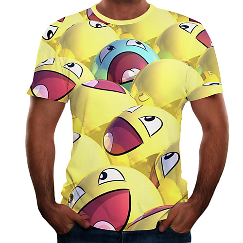 Men's Plus Size Color Block 3D T-shirt Basic Daily Weekend Round Neck Yellow / Short Sleeve
Men's Plus Size Color Block 3D T-shirt Basic Daily Weekend Round Neck Yellow / Short Sleeve