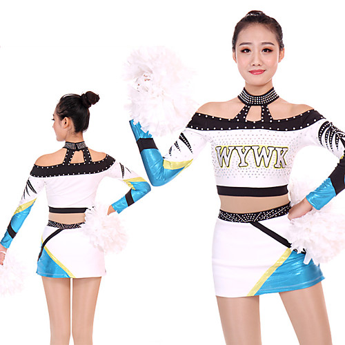 Cheerleader Costume Uniform Women's Girls' Kids Skirt Spandex High Elasticity Handmade Long Sleeve Competition Dance Rhythmic Gymnastics Gymnastics White
Cheerleader Costume Uniform Women's Girls' Kids Skirt Spandex High Elasticity Handmade Long Sleeve Competition Dance Rhythmic Gymnastics Gymnastics White