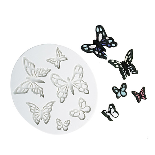 

different shape butterfly pattern chocolate mold fondant cake silicone mold home baking tools