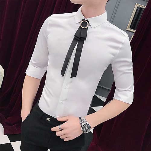 Men's Geometric Slim Shirt Basic Daily Classic Collar White / Black / Red / Short Sleeve
Men's Geometric Slim Shirt Basic Daily Classic Collar White / Black / Red / Short Sleeve