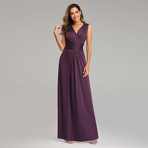 A-Line Minimalist Wedding Guest Formal Evening Dress V Neck Short Sleeve Floor Length Chiffon Satin with Pleats 2021
A-Line Minimalist Wedding Guest Formal Evening Dress V Neck Short Sleeve Floor Length Chiffon Satin with Pleats 2021