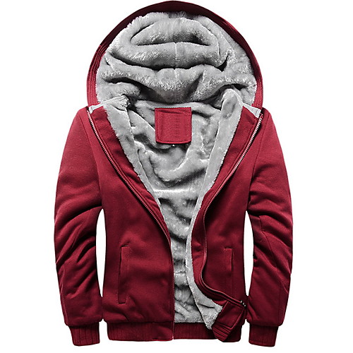 Men's Daily Fall & Winter Regular Jacket, Solid Colored Hooded Long Sleeve Polyester Black / Blue / Red
Men's Daily Fall & Winter Regular Jacket, Solid Colored Hooded Long Sleeve Polyester Black / Blue / Red