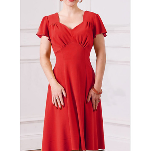 A-Line Minimalist Holiday Cocktail Party Dress V Neck Short Sleeve Knee Length Polyester with Pleats 2021
A-Line Minimalist Holiday Cocktail Party Dress V Neck Short Sleeve Knee Length Polyester with Pleats 2021