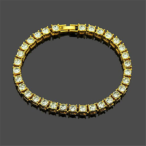 Chain Bracelet Tennis Bracelet Bracelet 3D Fashion Fashion 18K Gold Plated Bracelet Jewelry Gold / Silver For Christmas Halloween Party Evening Gift Formal
Chain Bracelet Tennis Bracelet Bracelet 3D Fashion Fashion 18K Gold Plated Bracelet Jewelry Gold / Silver For Christmas Halloween Party Evening Gift Formal