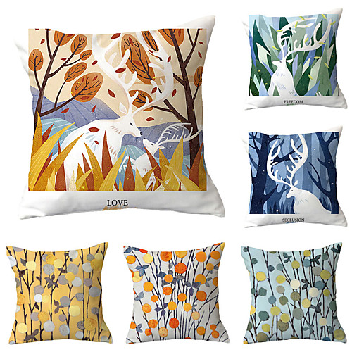 Set of 6 Polyester Pillow Cover, Geometric Botanical Simple Vintage Square Traditional Classic Throw Pillow
Set of 6 Polyester Pillow Cover, Geometric Botanical Simple Vintage Square Traditional Classic Throw Pillow