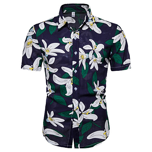 Men's T shirt Color Block Floral Short Sleeve Daily Tops Basic Exaggerated Navy Blue
Men's T shirt Color Block Floral Short Sleeve Daily Tops Basic Exaggerated Navy Blue