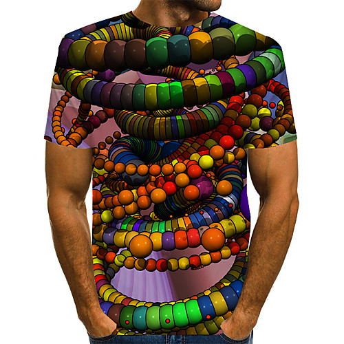 Men's T shirt Graphic Geometric 3D Plus Size Pleated Print Short Sleeve Daily Tops Streetwear Exaggerated Rainbow
Men's T shirt Graphic Geometric 3D Plus Size Pleated Print Short Sleeve Daily Tops Streetwear Exaggerated Rainbow