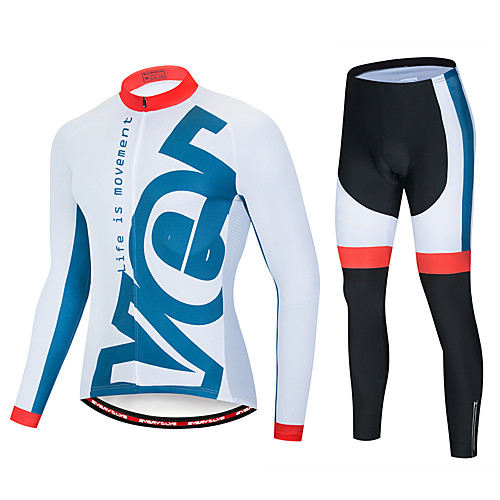 EVERVOLVE Men's Long Sleeve Cycling Jersey with Tights Polyester White Geometic Bike Clothing Suit Thermal / Warm 3D Pad Quick Dry Sweat-wicking Sports Solid Color Mountain Bike MTB Road Bike Cycling
EVERVOLVE Men's Long Sleeve Cycling Jersey with Tights Polyester White Geometic Bike Clothing Suit Thermal / Warm 3D Pad Quick Dry Sweat-wicking Sports Solid Color Mountain Bike MTB Road Bike Cycling