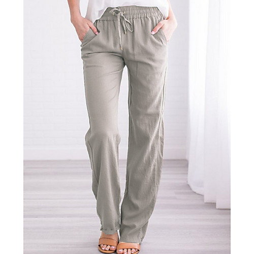 Women's Basic Loose Chinos Pants - Solid Colored Cotton Wine Black Blue S / M / L
Women's Basic Loose Chinos Pants - Solid Colored Cotton Wine Black Blue S / M / L