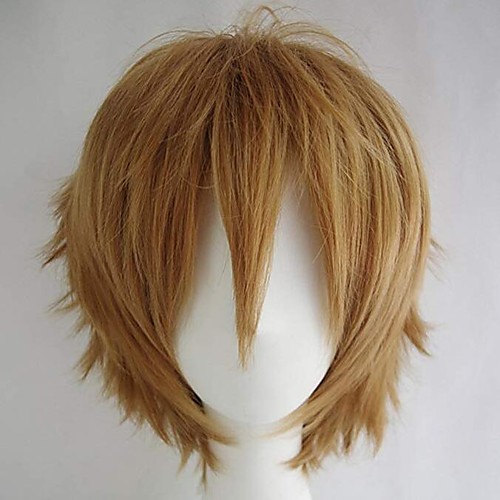 Cosplay Costume Wig Synthetic Wig Loose Curl Halloween Asymmetrical Wig Short Blonde Synthetic Hair 10 inch Men's Best Quality Blonde
Cosplay Costume Wig Synthetic Wig Loose Curl Halloween Asymmetrical Wig Short Blonde Synthetic Hair 10 inch Men's Best Quality Blonde