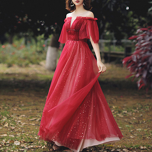 A-Line Glittering Party Wear Prom Dress Illusion Neck Half Sleeve Floor Length Tulle with Beading Sequin 2021
A-Line Glittering Party Wear Prom Dress Illusion Neck Half Sleeve Floor Length Tulle with Beading Sequin 2021