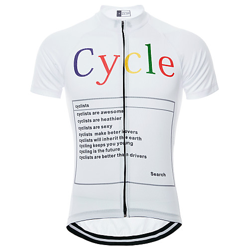 21Grams Men's Short Sleeve Cycling Jersey White Bike Jersey Top Mountain Bike MTB Breathable Quick Dry Moisture Wicking Sports Clothing Apparel / Micro-elastic / Athleisure
21Grams Men's Short Sleeve Cycling Jersey White Bike Jersey Top Mountain Bike MTB Breathable Quick Dry Moisture Wicking Sports Clothing Apparel / Micro-elastic / Athleisure