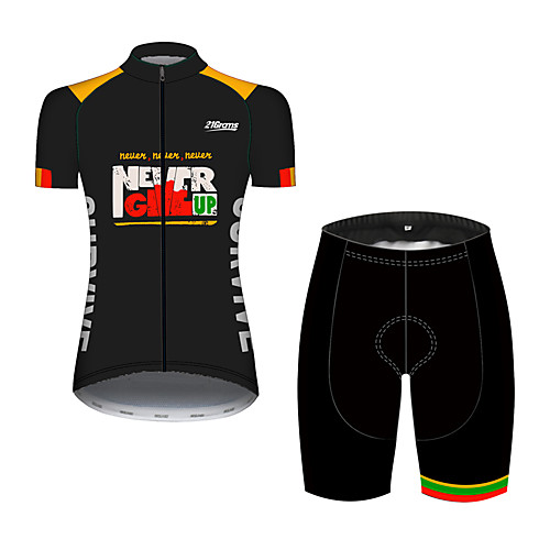 21Grams Women's Short Sleeve Cycling Jersey with Shorts Spandex Polyester Black / Yellow Patchwork Bike Clothing Suit Breathable 3D Pad Quick Dry Ultraviolet Resistant Sweat-wicking Sports Solid Color
21Grams Women's Short Sleeve Cycling Jersey with Shorts Spandex Polyester Black / Yellow Patchwork Bike Clothing Suit Breathable 3D Pad Quick Dry Ultraviolet Resistant Sweat-wicking Sports Solid Color