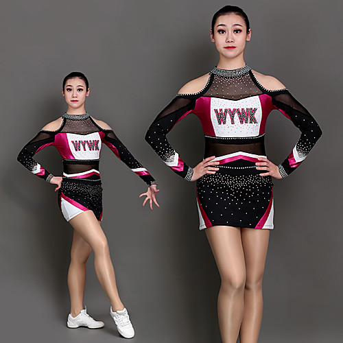 Cheerleader Costume Uniform Women's Girls' Kids Dress Spandex High Elasticity Handmade Long Sleeve Competition Dance Rhythmic Gymnastics Gymnastics Black
Cheerleader Costume Uniform Women's Girls' Kids Dress Spandex High Elasticity Handmade Long Sleeve Competition Dance Rhythmic Gymnastics Gymnastics Black