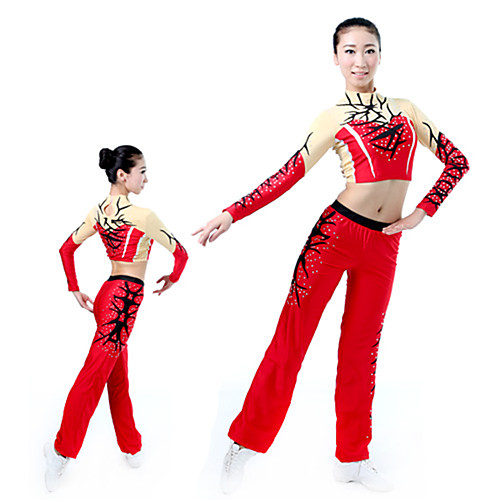Cheerleader Costume Gymnastics Suits Women's Girls' Kids Pants / Trousers Spandex High Elasticity Handmade Long Sleeve Competition Dance Rhythmic Gymnastics Gymnastics Red
Cheerleader Costume Gymnastics Suits Women's Girls' Kids Pants / Trousers Spandex High Elasticity Handmade Long Sleeve Competition Dance Rhythmic Gymnastics Gymnastics Red