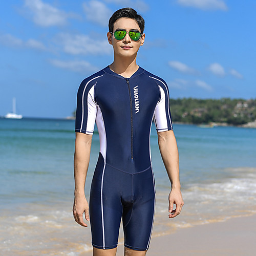 Men's Rash Guard Dive Skin Suit Elastane Swimwear Bodysuit UV Sun Protection Breathable Quick Dry Half Sleeve Front Zip - Swimming Diving Water Sports Patchwork Autumn / Fall Spring Summer
Men's Rash Guard Dive Skin Suit Elastane Swimwear Bodysuit UV Sun Protection Breathable Quick Dry Half Sleeve Front Zip - Swimming Diving Water Sports Patchwork Autumn / Fall Spring Summer
