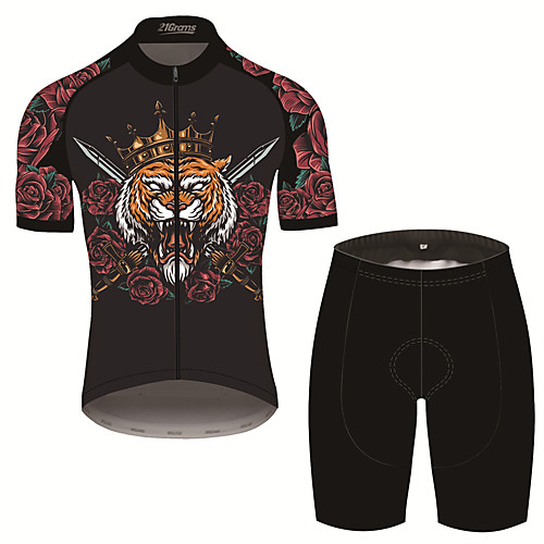 21Grams Men's Short Sleeve Cycling Jersey with Shorts Spandex Polyester Black / Red Animal Crown Tiger Bike Clothing Suit UV Resistant Breathable 3D Pad Quick Dry Sweat-wicking Sports Animal Mountain
21Grams Men's Short Sleeve Cycling Jersey with Shorts Spandex Polyester Black / Red Animal Crown Tiger Bike Clothing Suit UV Resistant Breathable 3D Pad Quick Dry Sweat-wicking Sports Animal Mountain
