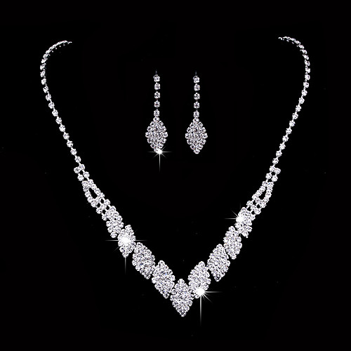 Women's Silver Synthetic Diamond Bridal Jewelry Sets Earrings Set Stylish Artistic Classic Sweet Elegant Earrings Jewelry Silver For Wedding Party Evening Engagement Formal Festival 3pcs
Women's Silver Synthetic Diamond Bridal Jewelry Sets Earrings Set Stylish Artistic Classic Sweet Elegant Earrings Jewelry Silver For Wedding Party Evening Engagement Formal Festival 3pcs