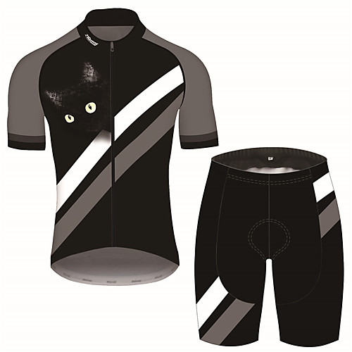 21Grams Men's Short Sleeve Cycling Jersey with Shorts Spandex Polyester Black Cat Stripes Animal Bike Clothing Suit UV Resistant Breathable 3D Pad Quick Dry Sweat-wicking Sports Cat Mountain Bike MTB
21Grams Men's Short Sleeve Cycling Jersey with Shorts Spandex Polyester Black Cat Stripes Animal Bike Clothing Suit UV Resistant Breathable 3D Pad Quick Dry Sweat-wicking Sports Cat Mountain Bike MTB