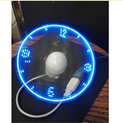 Blue Durable Adjustable USB Gadget Mini Flexible LED Light USB Fan Time Clock Desktop Clock Cool Gadget Time Display
Blue Durable Adjustable USB Gadget Mini Flexible LED Light USB Fan Time Clock Desktop Clock Cool Gadget Time Display
