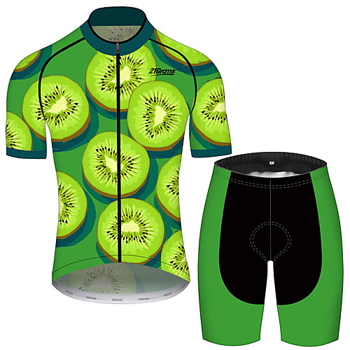 21Grams Men's Short Sleeve Cycling Jersey with Shorts Spandex Black / Green Solid Color Fruit Bike UV Resistant Quick Dry Breathable Sports Solid Color Mountain Bike MTB Road Bike Cycling Clothing
21Grams Men's Short Sleeve Cycling Jersey with Shorts Spandex Black / Green Solid Color Fruit Bike UV Resistant Quick Dry Breathable Sports Solid Color Mountain Bike MTB Road Bike Cycling Clothing