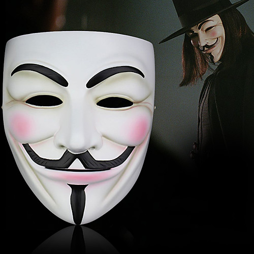 V for Vendetta Mask Halloween Mask Adults' Men's Halloween Halloween Masquerade Festival / Holiday Plastics White Men's Easy Carnival Costumes Color Block
V for Vendetta Mask Halloween Mask Adults' Men's Halloween Halloween Masquerade Festival / Holiday Plastics White Men's Easy Carnival Costumes Color Block