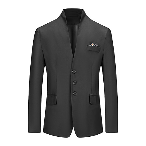 White / Black / Blue Solid Colored Regular Fit Polyester Men's Suit - Stand Collar
White / Black / Blue Solid Colored Regular Fit Polyester Men's Suit - Stand Collar