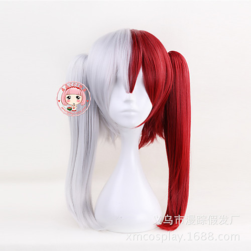 Cosplay Costume Wig Synthetic Wig Todoroki Shoto Straight Halloween With 2 Ponytails Wig Long Red Synthetic Hair 17 inch Women's Best Quality Red
Cosplay Costume Wig Synthetic Wig Todoroki Shoto Straight Halloween With 2 Ponytails Wig Long Red Synthetic Hair 17 inch Women's Best Quality Red