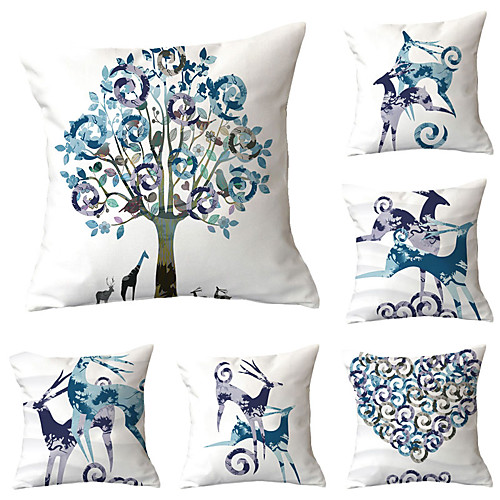 Set of 6 Polyester Pillow Cover, Animal Graphic Prints Simple Leisure Square Traditional Classic Throw Pillow
Set of 6 Polyester Pillow Cover, Animal Graphic Prints Simple Leisure Square Traditional Classic Throw Pillow