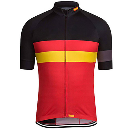 21Grams Men's Short Sleeve Cycling Jersey Spandex Black / Red Solid Color Spain National Flag Bike Jersey Top Mountain Bike MTB Road Bike Cycling UV Resistant Quick Dry Breathable Sports Clothing
21Grams Men's Short Sleeve Cycling Jersey Spandex Black / Red Solid Color Spain National Flag Bike Jersey Top Mountain Bike MTB Road Bike Cycling UV Resistant Quick Dry Breathable Sports Clothing