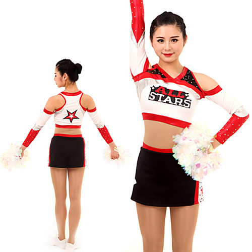Cheerleader Costume Uniform Women's Girls' Kids Skirt Spandex High Elasticity Handmade Long Sleeve Competition Dance Rhythmic Gymnastics Gymnastics Red
Cheerleader Costume Uniform Women's Girls' Kids Skirt Spandex High Elasticity Handmade Long Sleeve Competition Dance Rhythmic Gymnastics Gymnastics Red