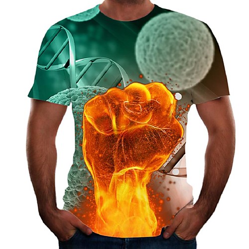 Men's T shirt Color Block Flame Simulation Plus Size Print Short Sleeve Daily Tops Basic Streetwear Rainbow
Men's T shirt Color Block Flame Simulation Plus Size Print Short Sleeve Daily Tops Basic Streetwear Rainbow
